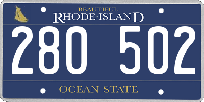 RI license plate 280502
