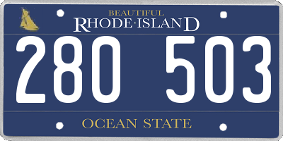RI license plate 280503