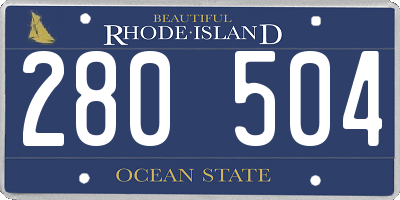 RI license plate 280504