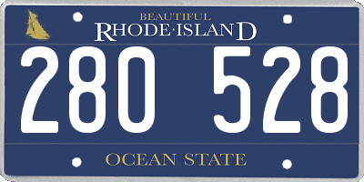 RI license plate 280528