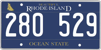 RI license plate 280529