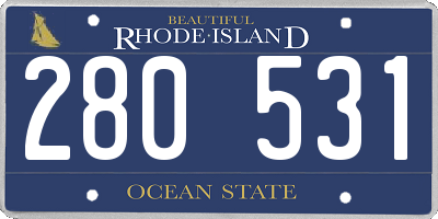 RI license plate 280531