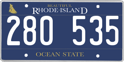 RI license plate 280535