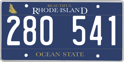 RI license plate 280541