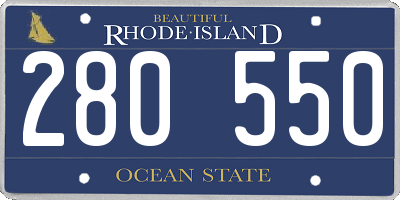 RI license plate 280550