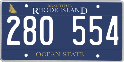 RI license plate 280554