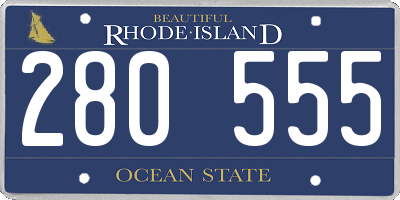 RI license plate 280555