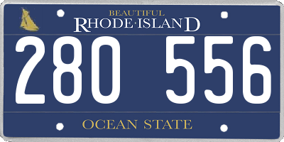 RI license plate 280556