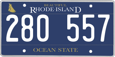 RI license plate 280557