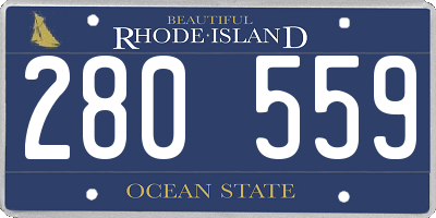 RI license plate 280559