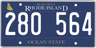 RI license plate 280564