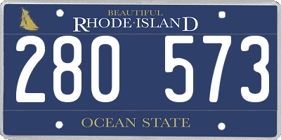 RI license plate 280573