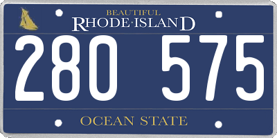 RI license plate 280575