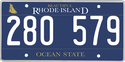 RI license plate 280579