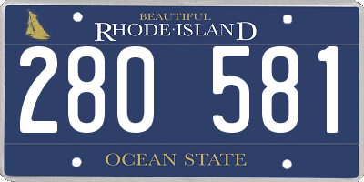 RI license plate 280581