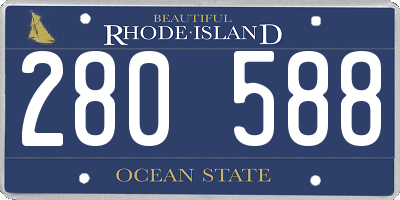 RI license plate 280588