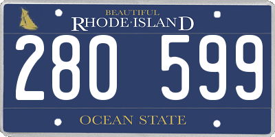 RI license plate 280599