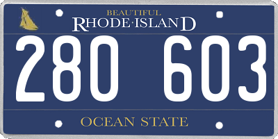 RI license plate 280603