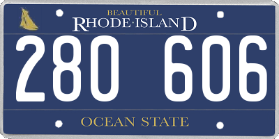 RI license plate 280606