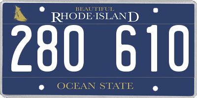 RI license plate 280610
