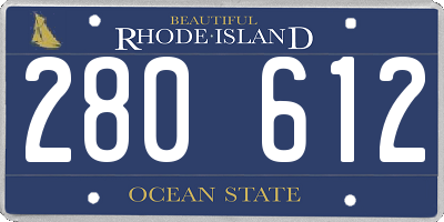 RI license plate 280612