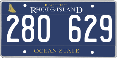 RI license plate 280629