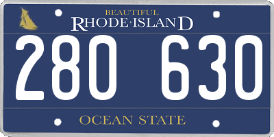RI license plate 280630
