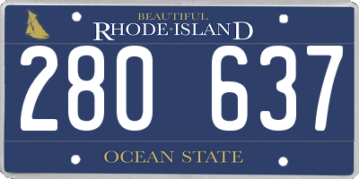 RI license plate 280637