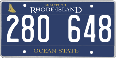 RI license plate 280648