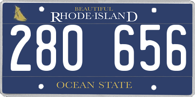 RI license plate 280656