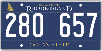 RI license plate 280657
