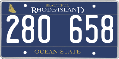 RI license plate 280658
