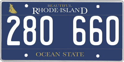 RI license plate 280660