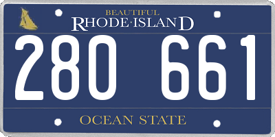 RI license plate 280661