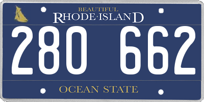 RI license plate 280662