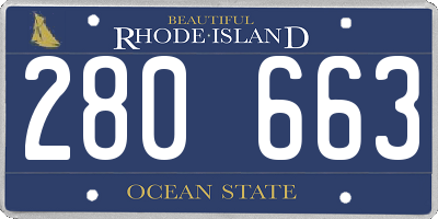 RI license plate 280663