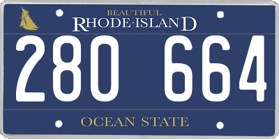 RI license plate 280664