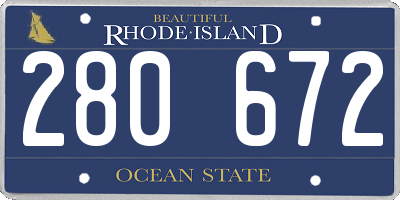 RI license plate 280672