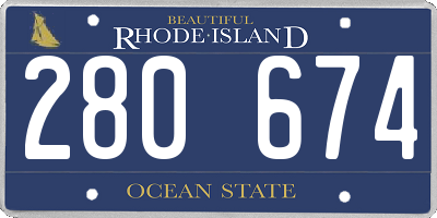 RI license plate 280674