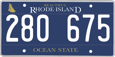 RI license plate 280675