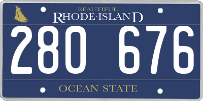 RI license plate 280676