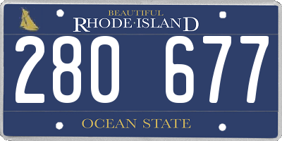 RI license plate 280677