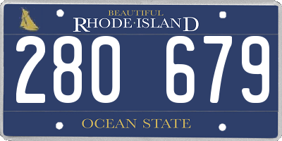 RI license plate 280679