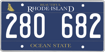 RI license plate 280682