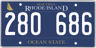 RI license plate 280686