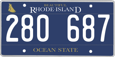 RI license plate 280687
