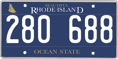 RI license plate 280688