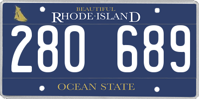 RI license plate 280689