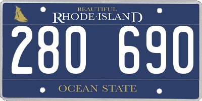 RI license plate 280690