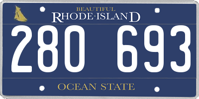 RI license plate 280693